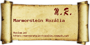 Marmorstein Rozália névjegykártya